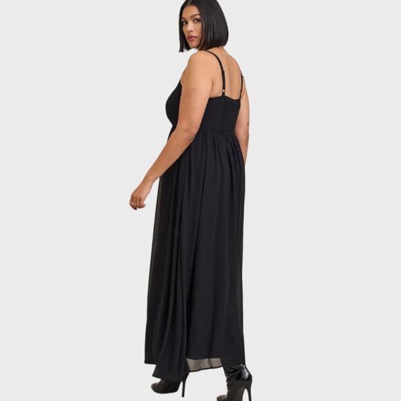 TORRID Maxi Chiffon Pleated Dress with Pockets - Picture 5 of 7